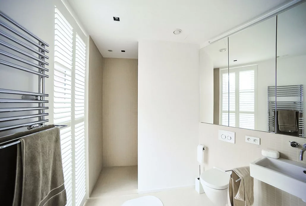 White wooden shutters
