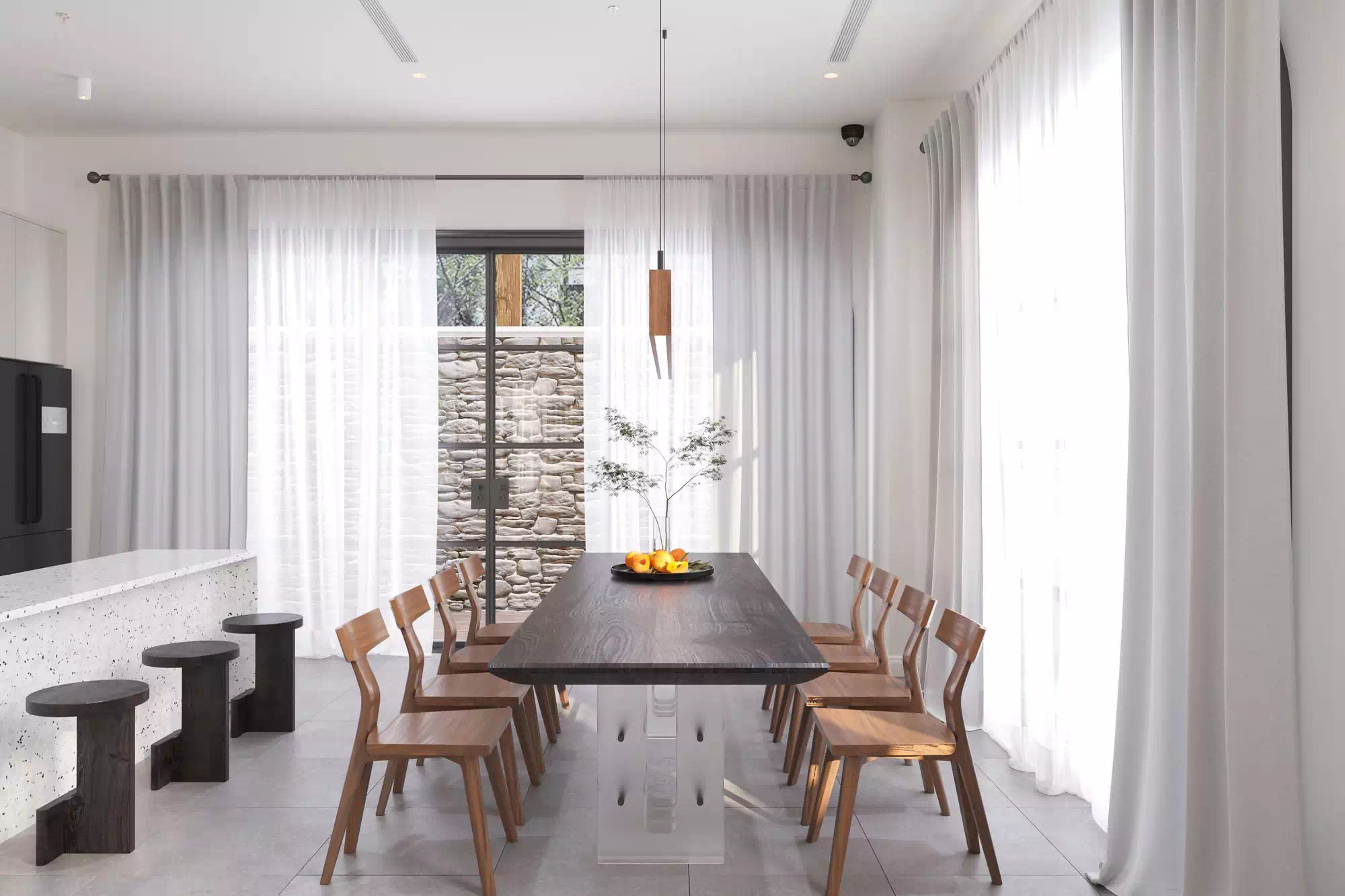 dining room window curtains