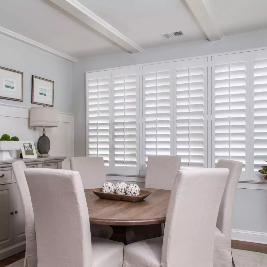 Dining room plantation shutters