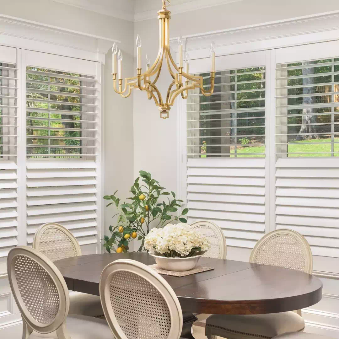 Dining room plantation shutters